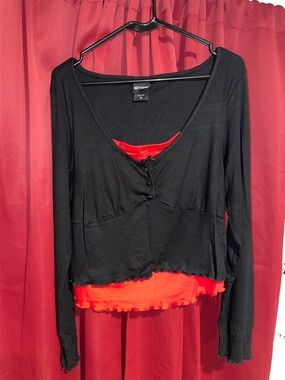 Hot Topic Women’s Layered Illusion Longsleeve Size XL